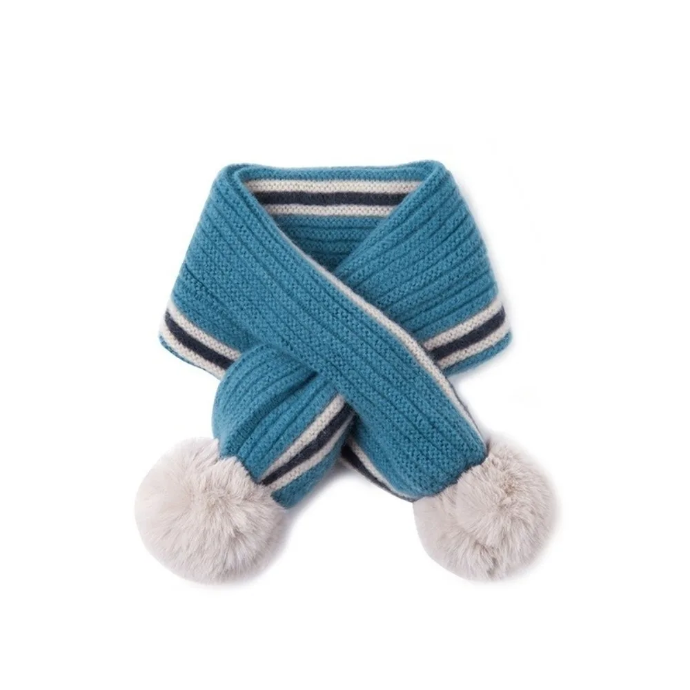

New Windproof Neck Warmer Coldproof Warm Neckerchief Knitted Pompom Fake Collar Cute