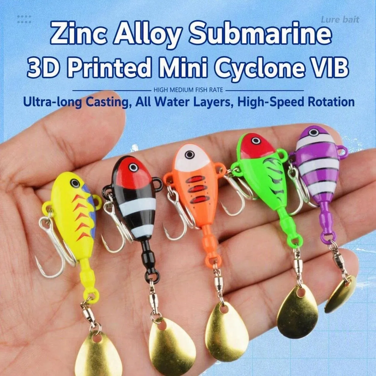 Neuer 1 Stück Metall Mini VIB mit Löffel-Angelköder 7g 10g 14g 21g 25g Angelzubehör Pin Crankbait Vibrations-Spinner Sinkköder – Detail 8