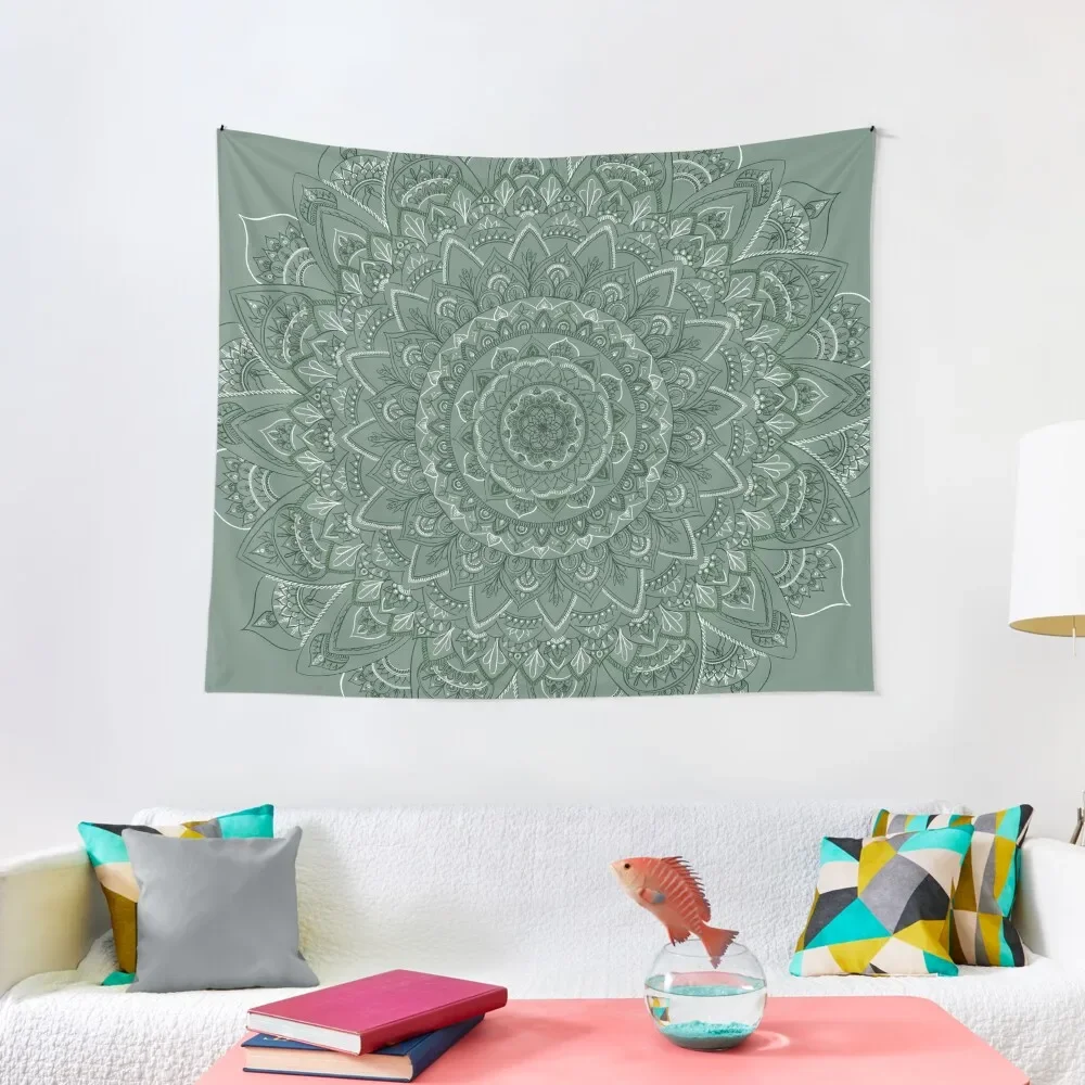 

Dark Green Mandala Tapestry Tapete For The Wall Decorative Wall Decoration Home Room Decorations Aesthetic Tapestry