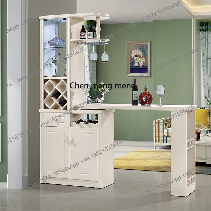 

European-style small bar table wine cabinet partition cabinet living room modern simple light luxury integrated entrance cabinet