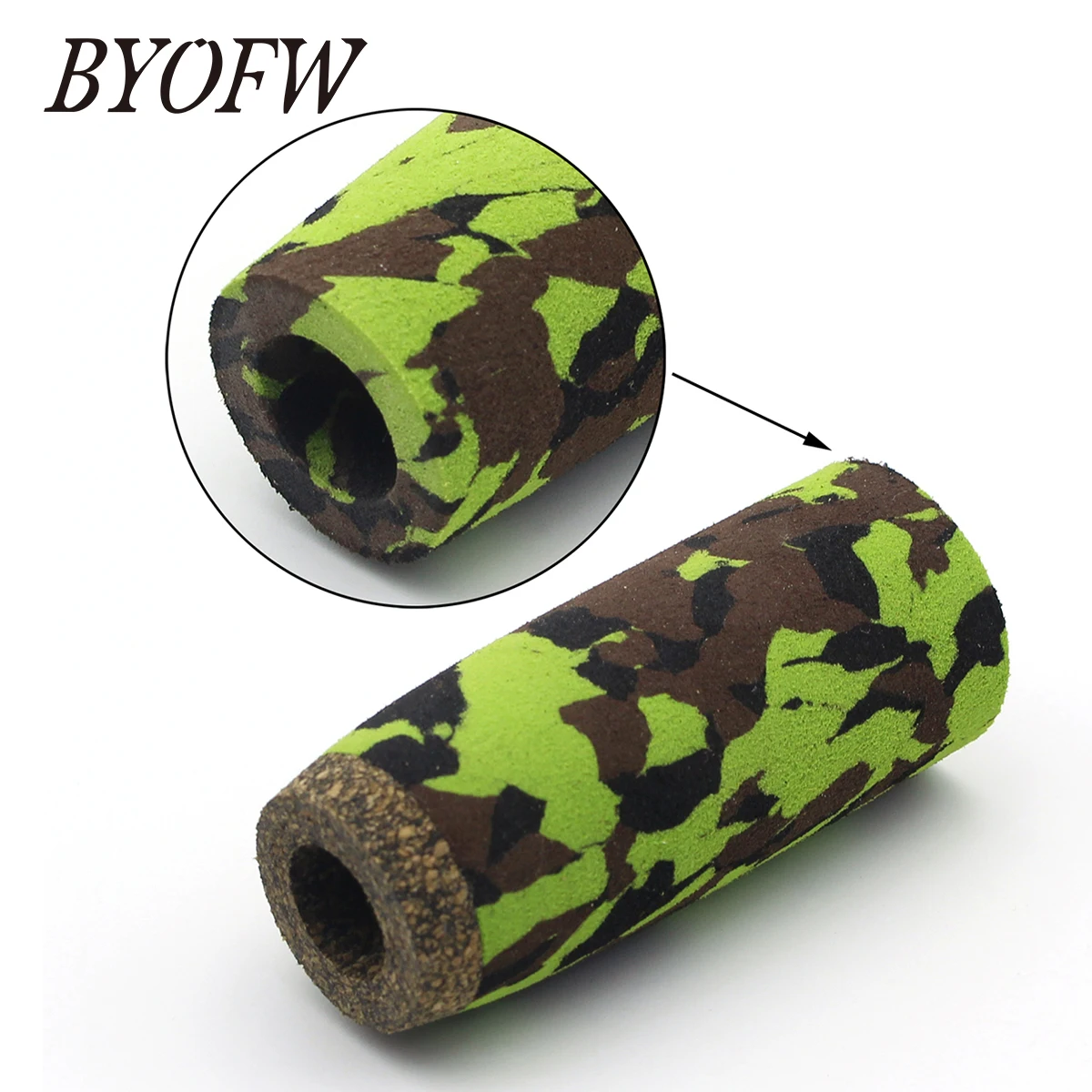 Imagem -03 - Byofw-fundição Verde Camuflagem Pesca Rod Handle Split Eva Grip Reparo Tcs tipo Similar Reel Assento de Substituição do Edifício Set