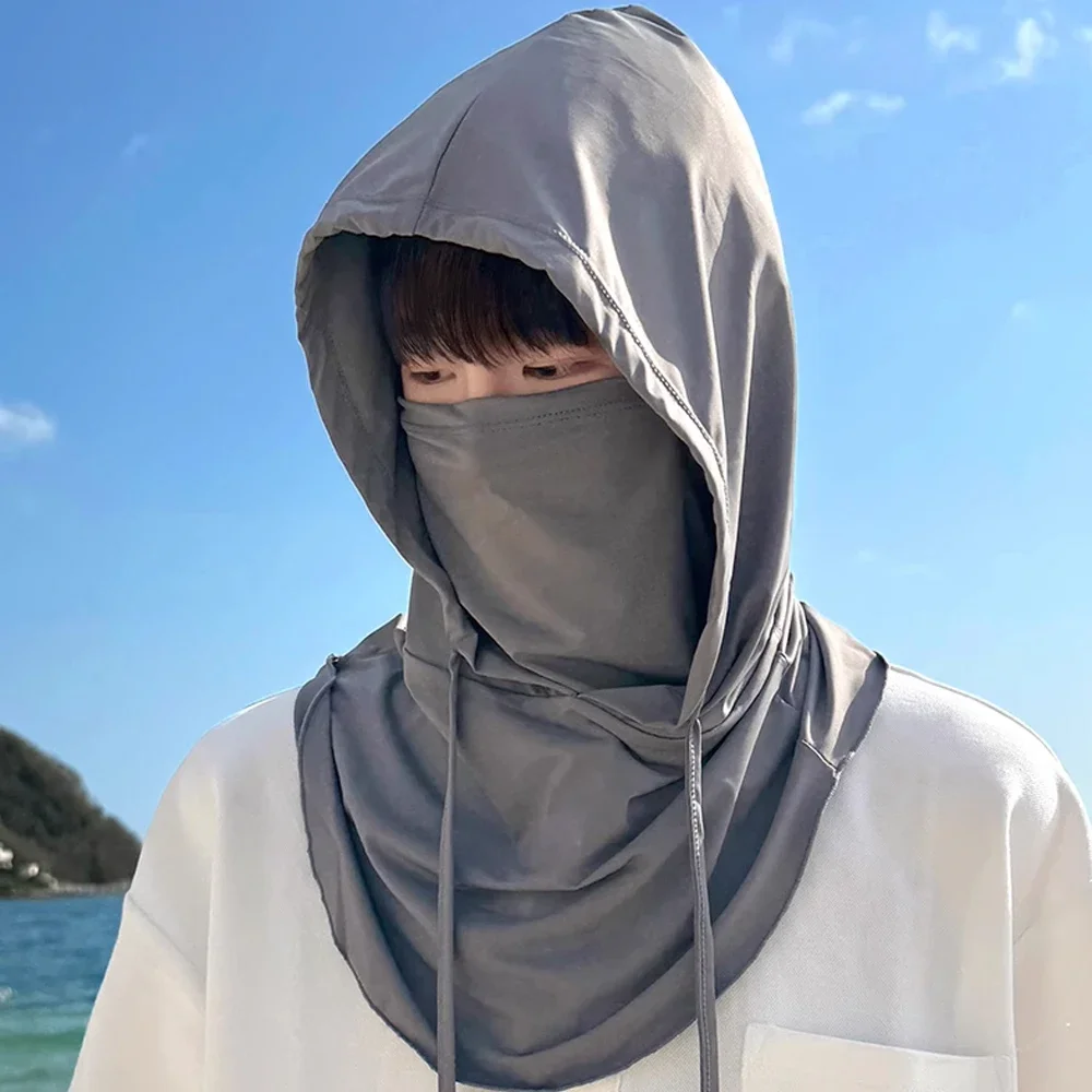 2025 CALDO! Maschera per il viso da uomo e da donna + copertura avvolgente per il collo Protezione solare/UV Copricollo lungo traspirante per ciclismo, moto, pesca