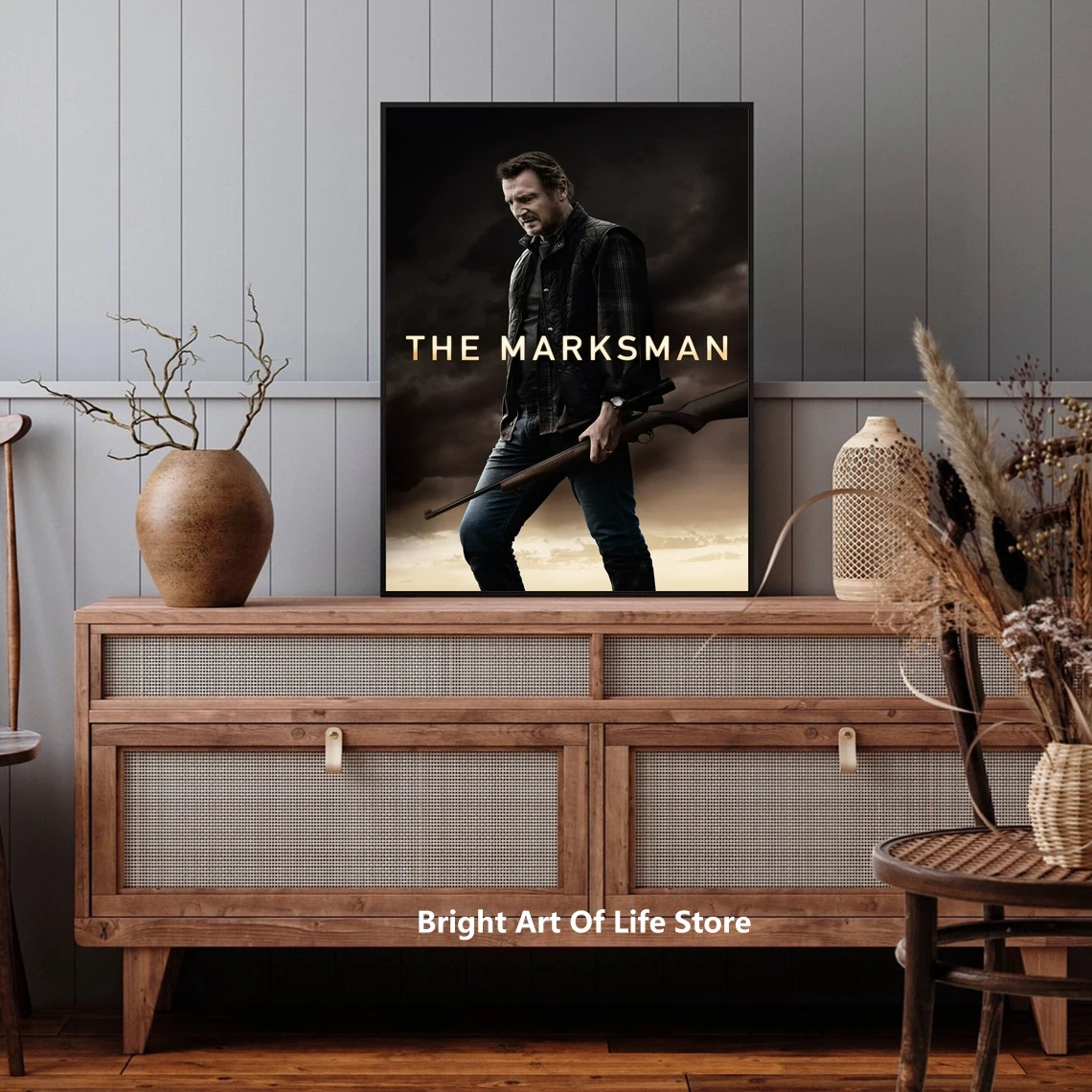 The Marksman (2021) Movie Poster Star Actor Art Cover Canvas Print Decorative Painting (No Frame)