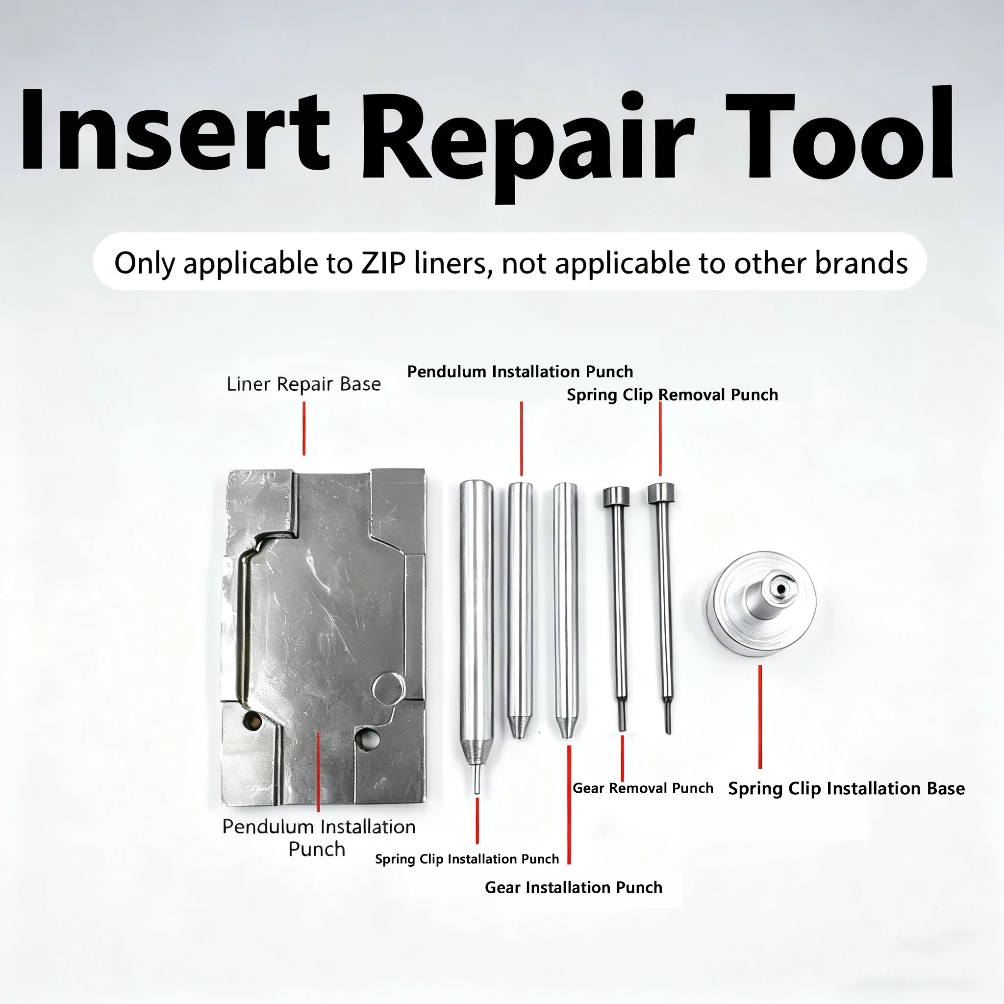 Lighter Insert Chamber Repair BaseTools Set Pendulum Spring Clip Installation Punch (Only for ZIPPO Inner Chambers)