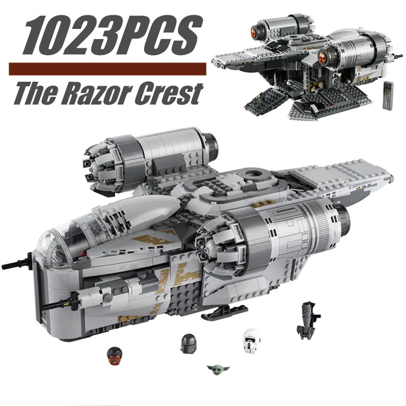 Bloques de construcción para niños, juguete de ladrillos para armar nave de STAR WARS, serie Razored Crest, ideal para regalo de Navidad, código 75292, compatible con 1023 y piezas