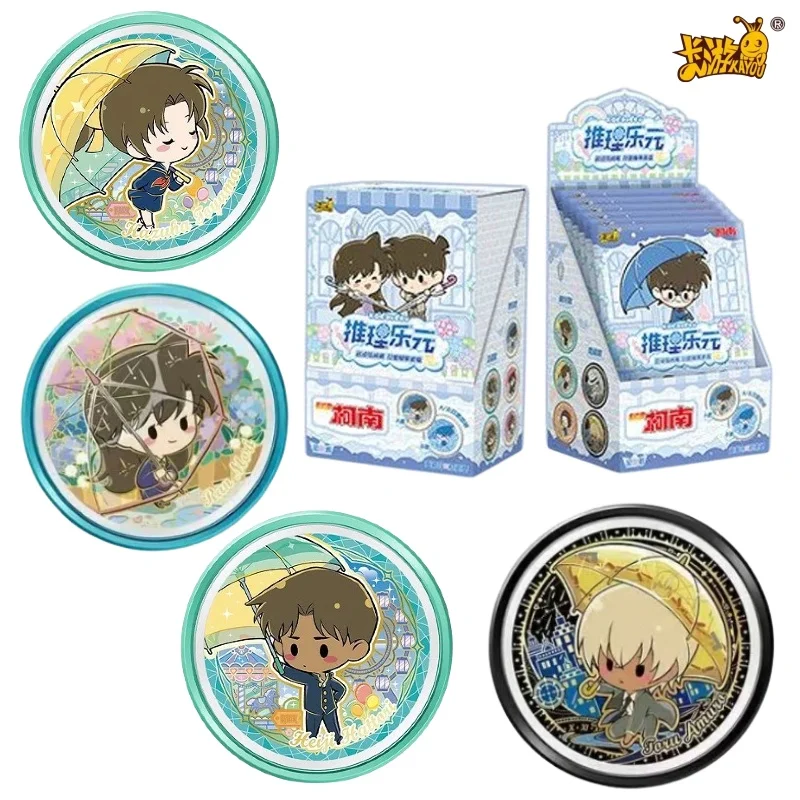 KAYOU Detective Conan Chibi Character Double Sided Badges, Reasoning Land Vol.2 Blind Tin Pins Desktop Decor Ornaments