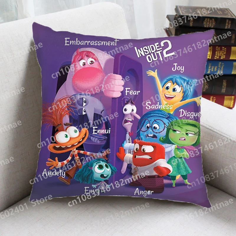 

Disney Inside Out 2 Cushion Cover Plush Toys Pillowcase Anime Kawaii Pillow Cases Home Decoration Holiday Gifts 45x45cm