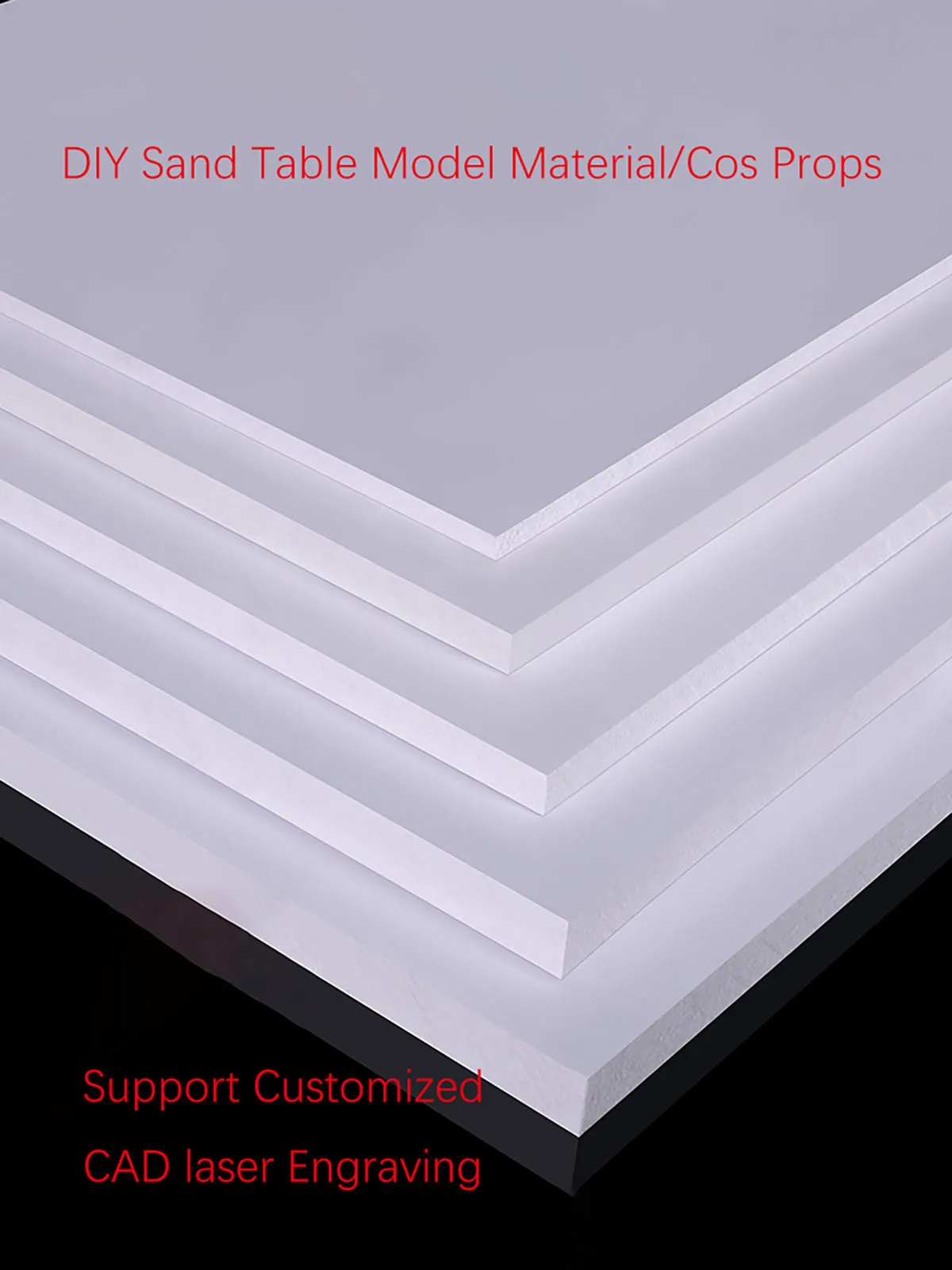 PVC Foam Board Handmade Model Making Material Plastic Flat Board For DIY Building Model Materials Thickness 3mm~15mm