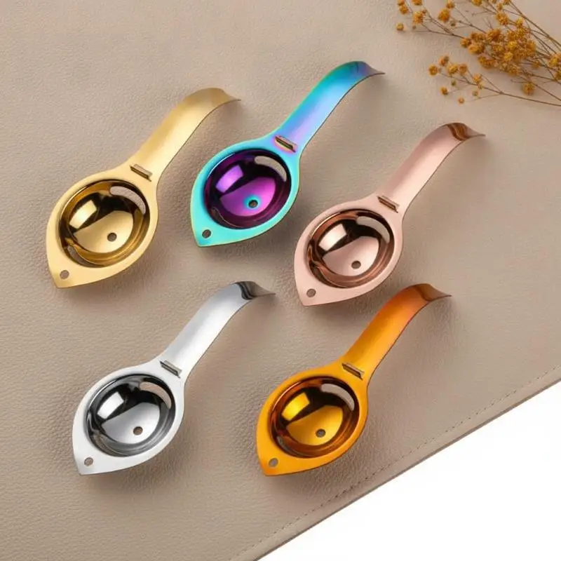 Egg Yolk White Separator Food Grade Stainless Steel Egg Divider Quick Separation Kitchen Tool for Home Bakery Cooking