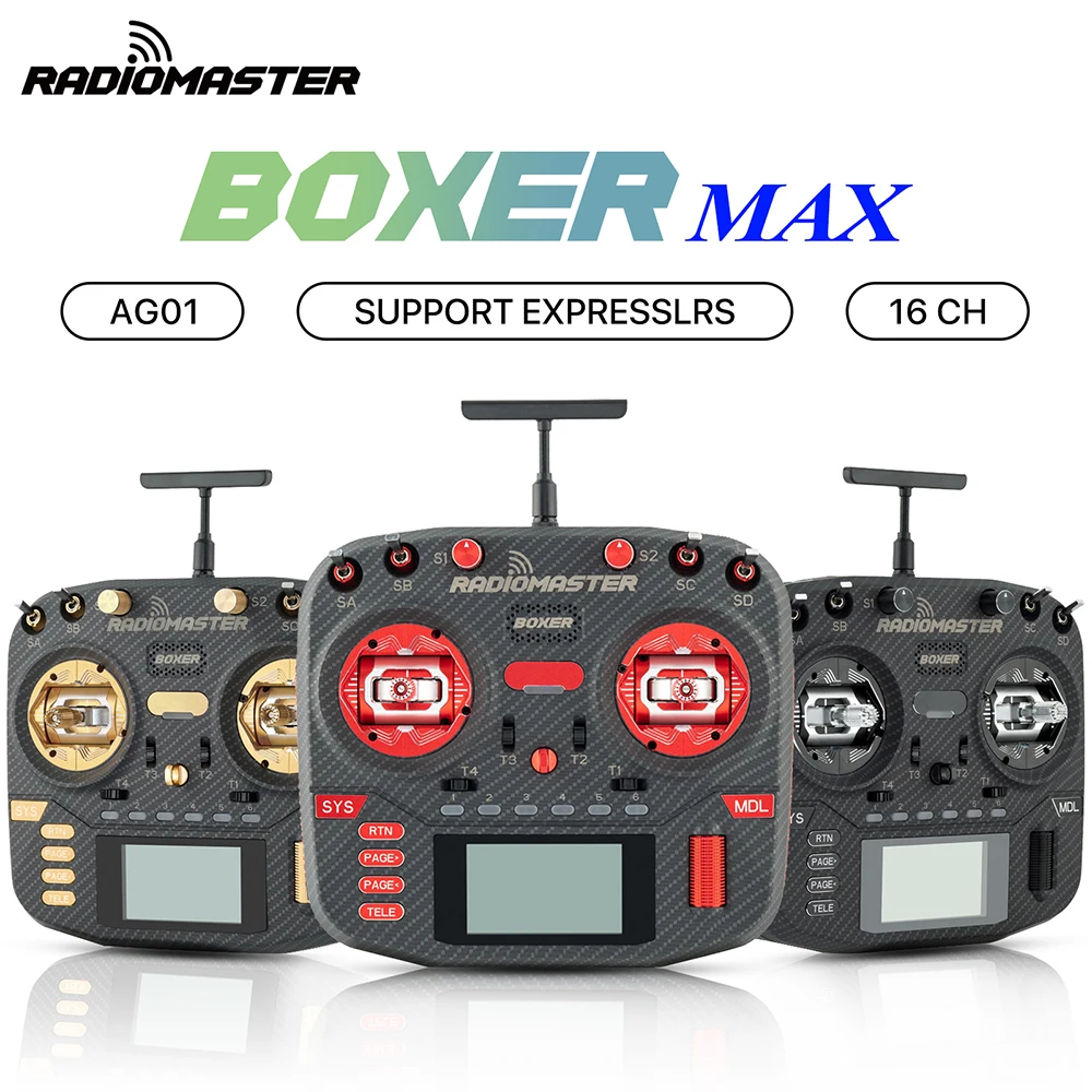 RadioMaster Boxer MAX Radio Controller 16CH AG01 2.4GHz 6.6-8.4V Support ExpressLRS