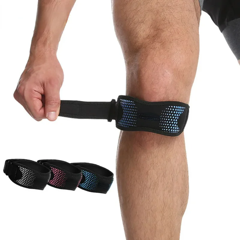 

1set Adjustable Knee Pad Knee Pain Relief Patella Stabilizer Brace Support Hiking Soccer Basketball Running Sport