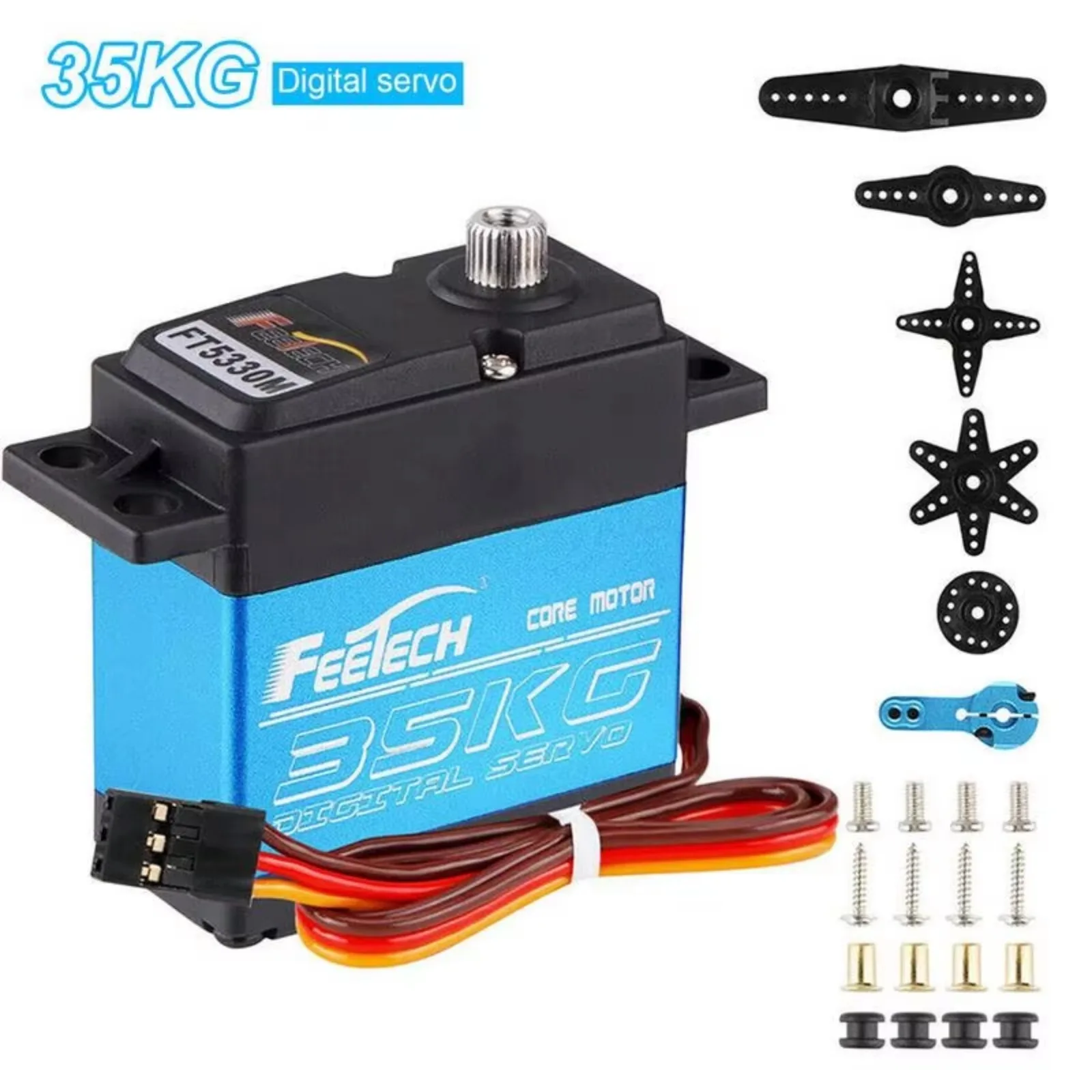 FT5330M 35KG Servo digital 7.4V Alto par 180 °   Rotación para Modelos/Rotótica RC