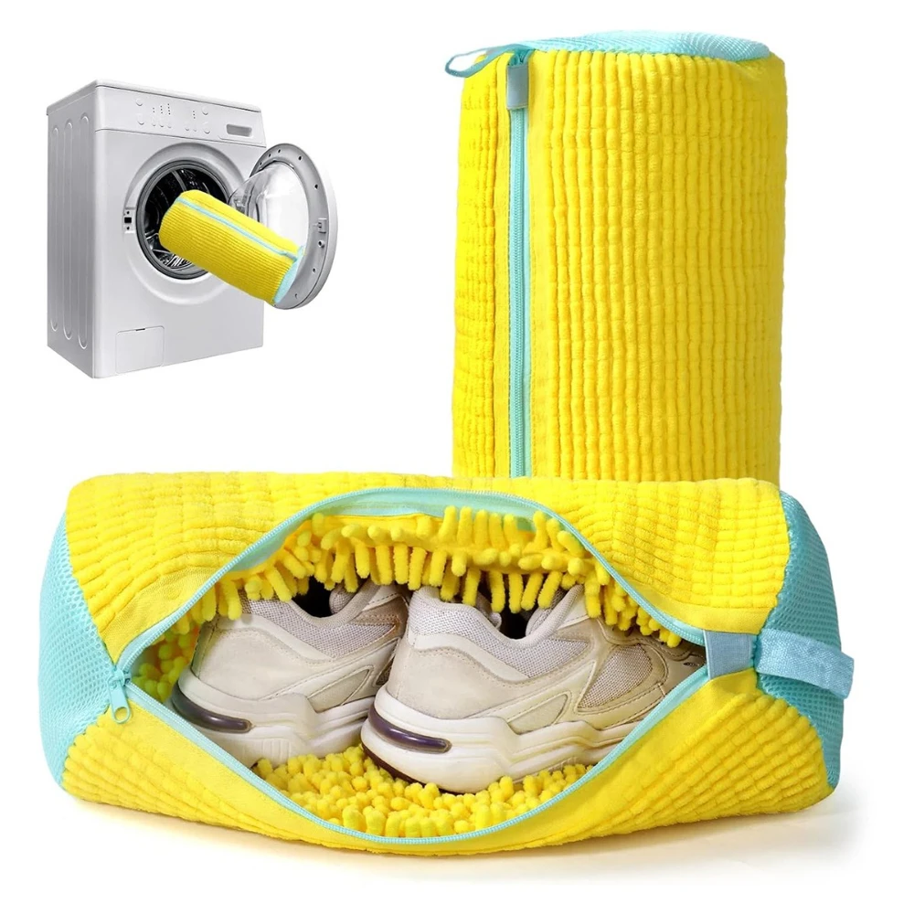 

Durable Washing Machine Shoe Bag, Shoe Bag with Zipper and Rich Fluff Inside, Anti Deformation and Efficient Laundry Bag