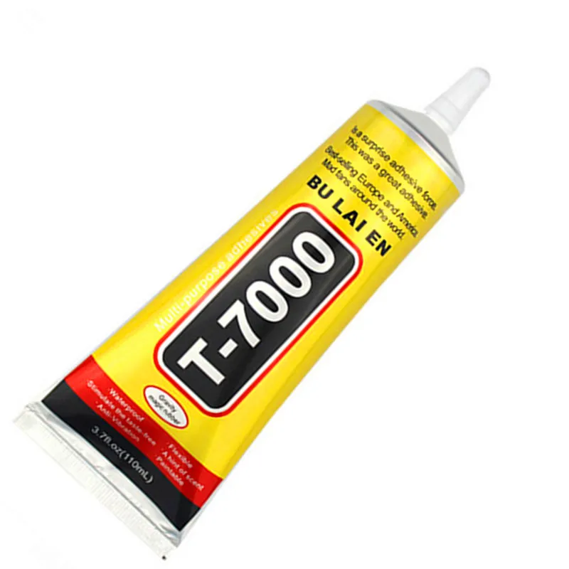 T7000 110ml Multipurpose Adhesive Rhinestone Jewelry DIY Phone Screen Glass Frame Sealant Epoxy Resin  Super Black Liquid Glue