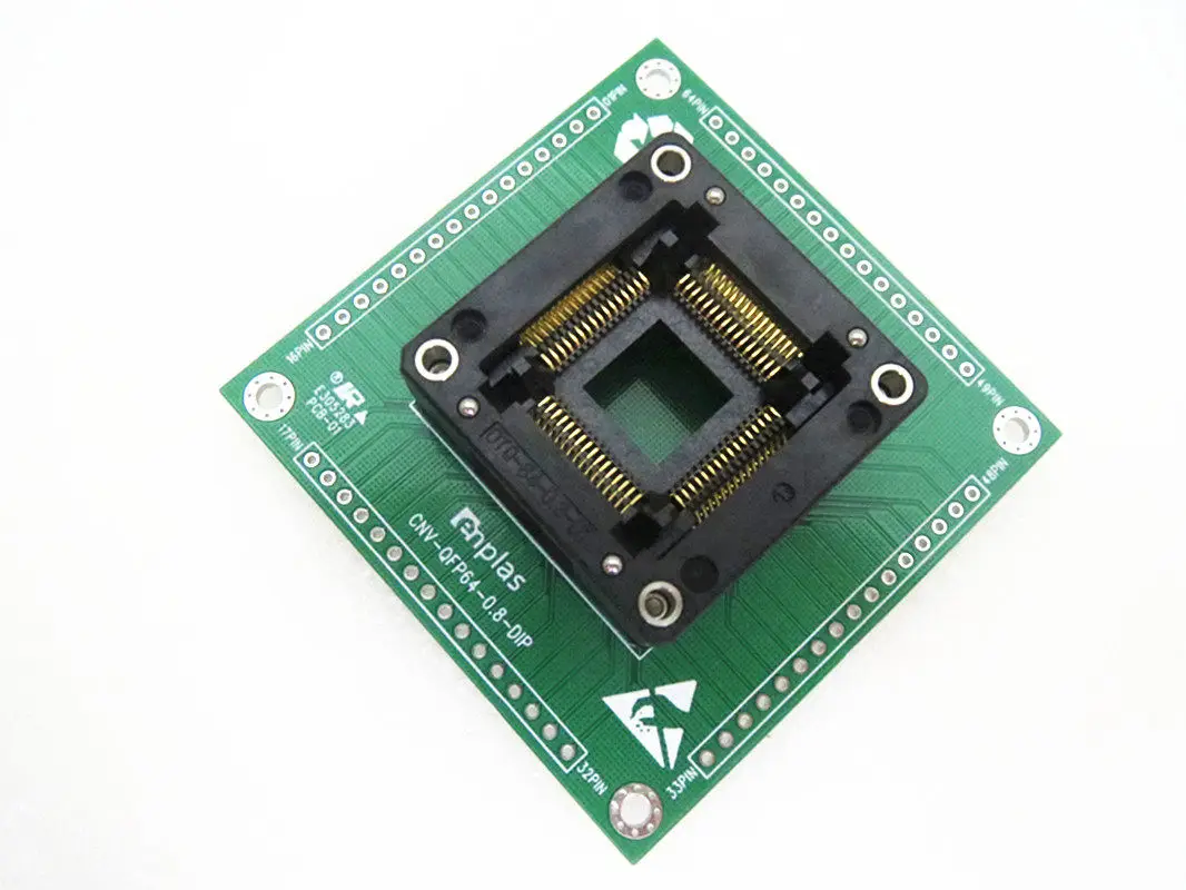 Test Socket QFP64/0.8mmOTQ-64-0.8-01 Programming Socket