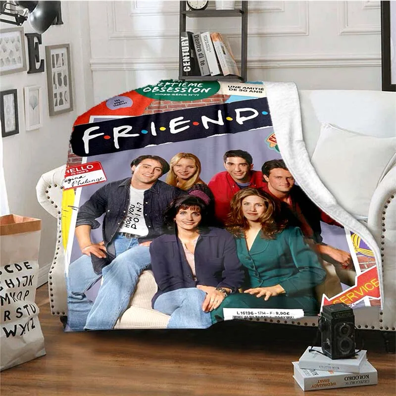 Latest Friends Classics TV 3D Soft Flannel Blankets,Throw Blanket Comfortable Blanket for Picnic Beds Sofa Home Bedroom Gift Kid