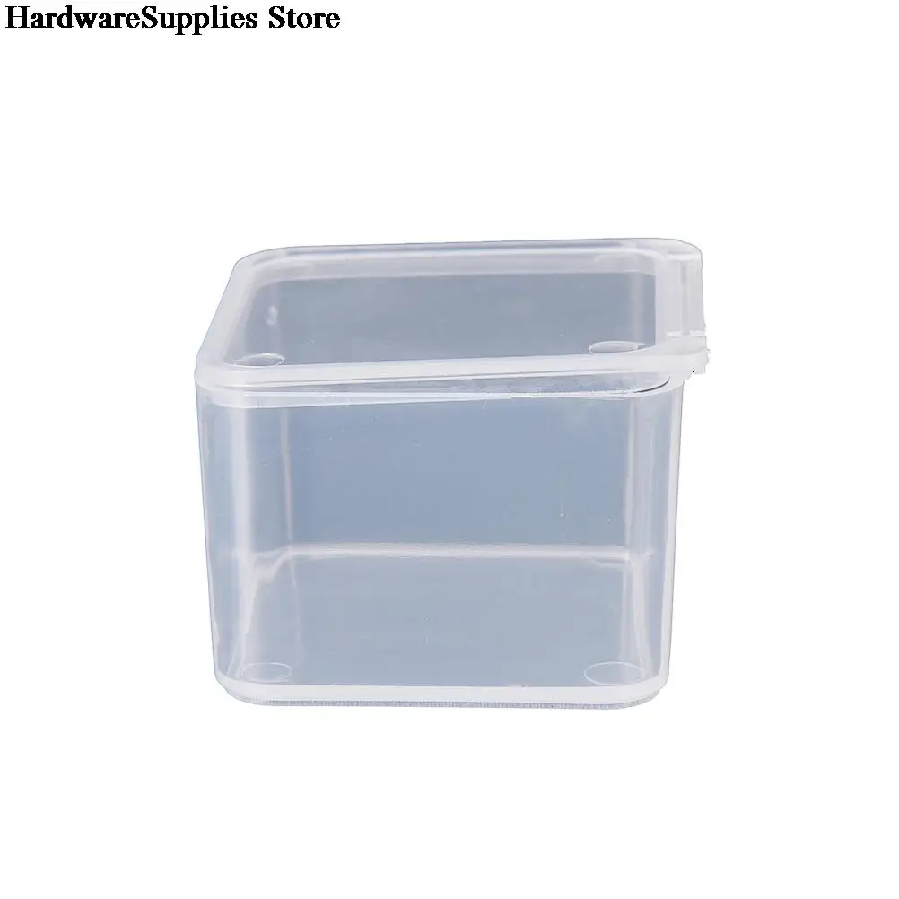 NEW Compartments Clear Nail Art Gel Polish Remover Cleaning Cotton Pad Swab Container Organizer Holder Storage Box