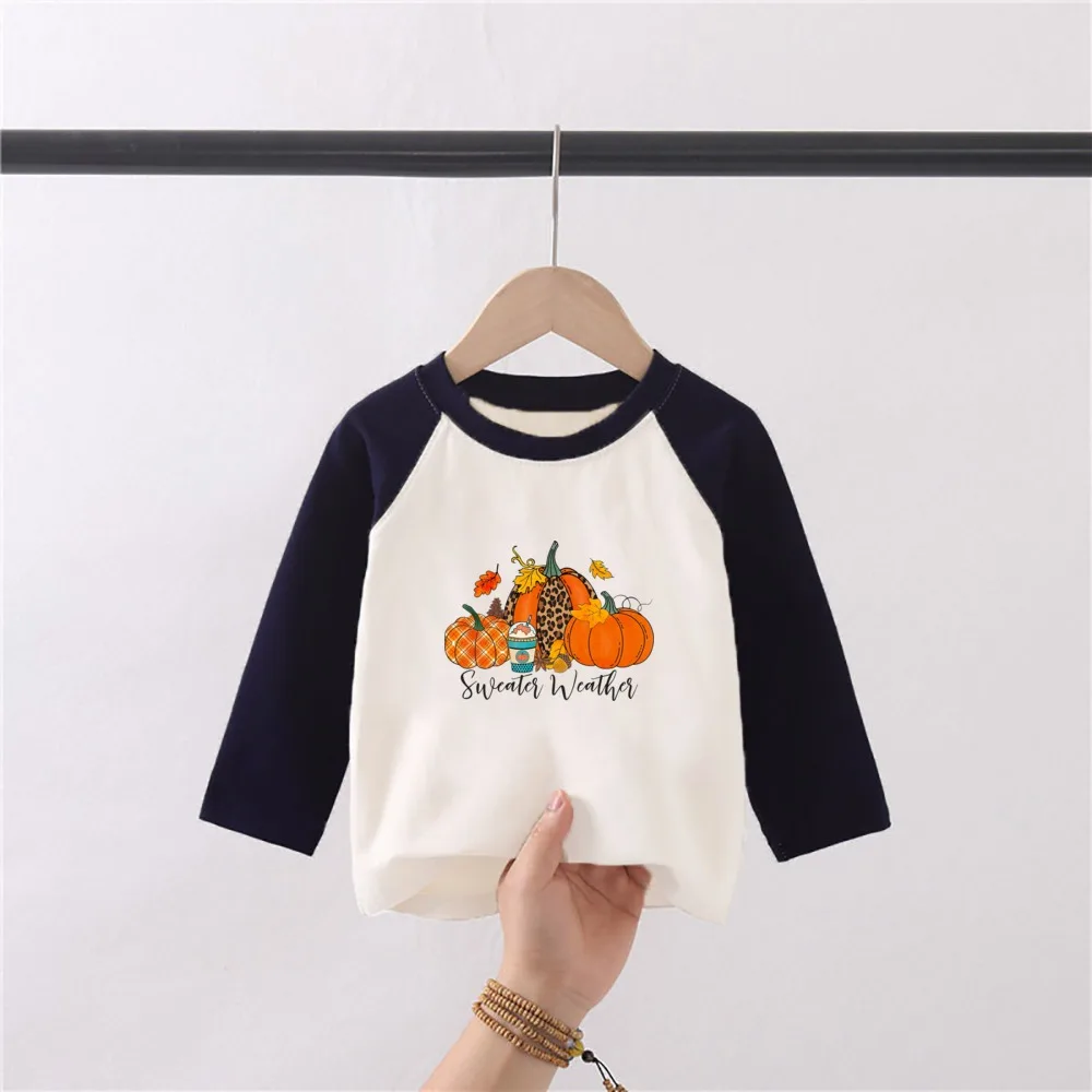 Tis' The Season Kids Baseball Shirt Retro Fall Girls Tee Cute Thanksgiving Toddler Top Natural Toddler Tee Autumn Clothes image 6