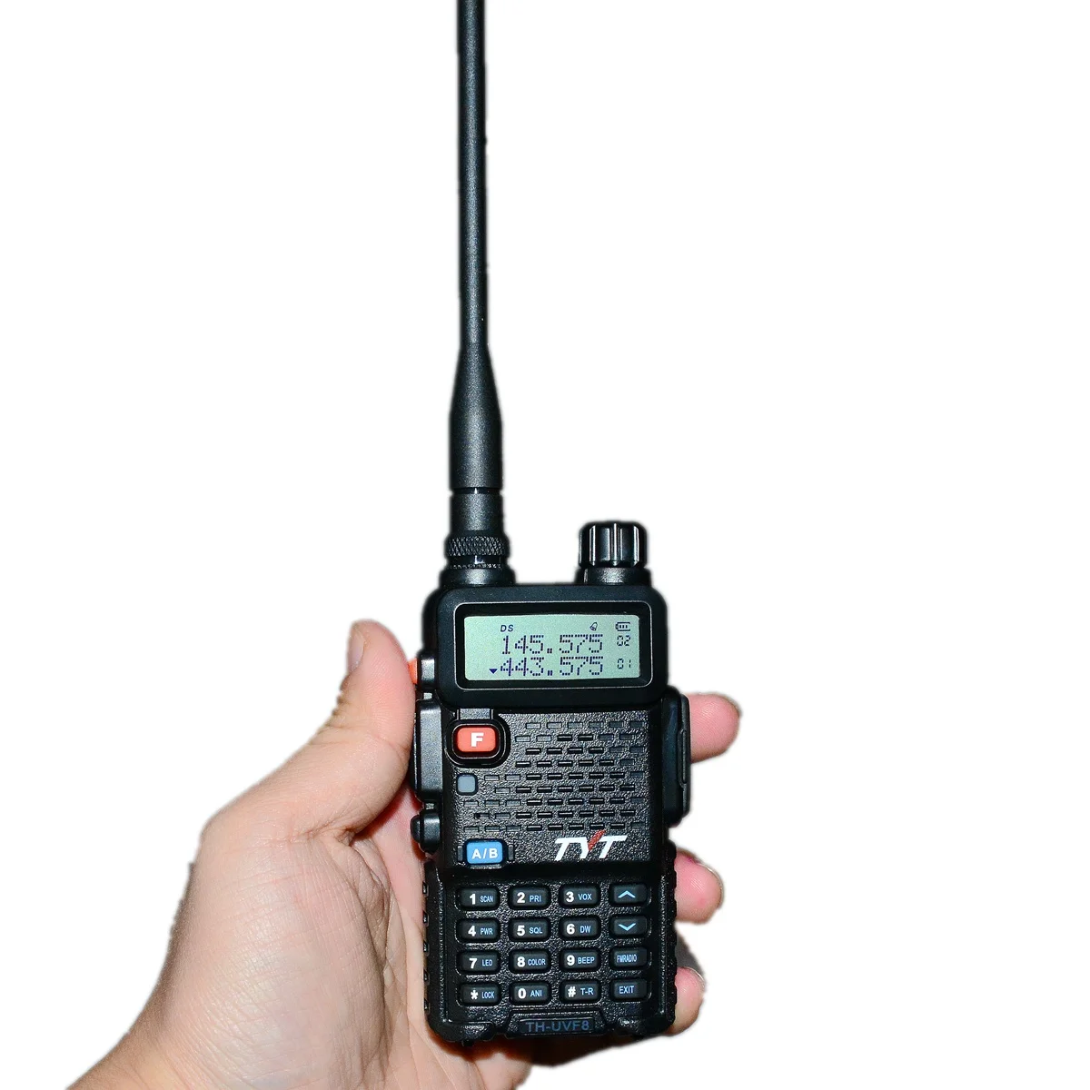 TYT UVF8 Walkie Talkie VHF UHF DTMF 8 Group Scrambler Dual Display Standby Hiking Travel Driving Camping Radio Communication