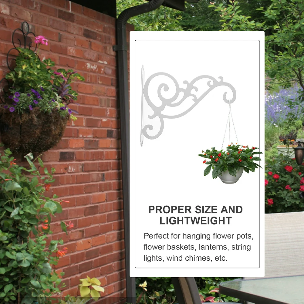 

Garden Hanging Plant Bracket Sturdy Iron Wall Hook for Flower Pots Lanterns Bird Feeder Hanging Outdoor Indoor