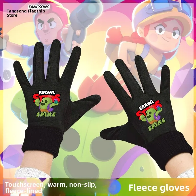 

2025 New BrawlStars Winter Fleece Lined Touchscreen Cycling Gloves Warmth And Gaming Comfortable Unisex Mid-Thick Fingered Gl...