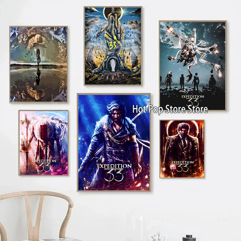 Clair Obscur Expedition 33 Cover New Video Game Artwork Anime Gaming Poster Canvas Painting Wall Pictures Home Decor Game Gifts
