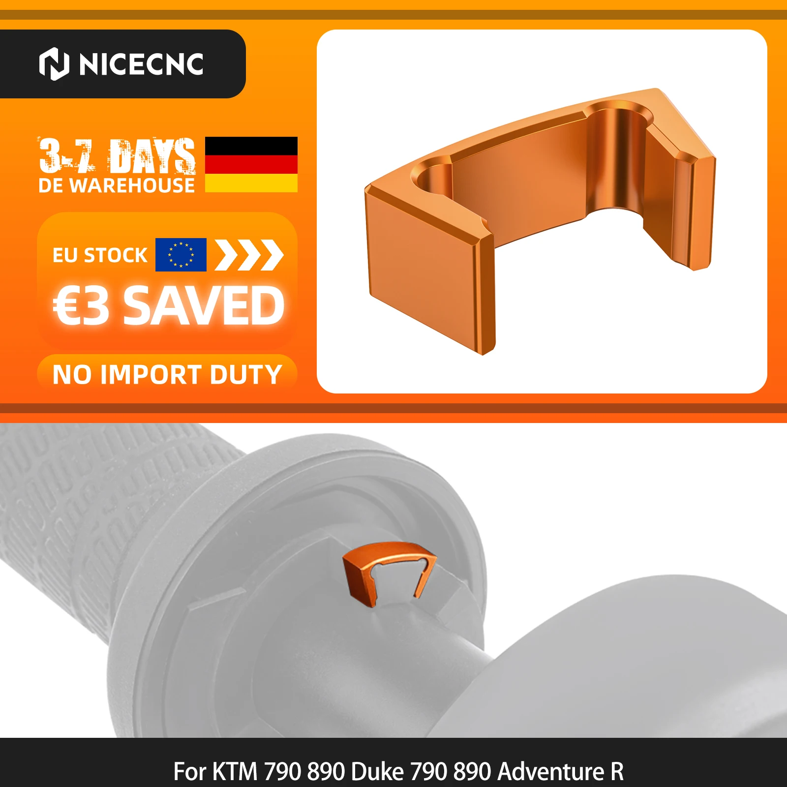 Für KTM 790 890 Duke 2018-2023 790 890 Adventure /R 2004-2025 1290 Super Adventure /R /S 2017-2024 1290 Superduke R 2017-2021 Gashebel-Abstandshalter-Kit für Husqvarna Norden 901 2022-2023
