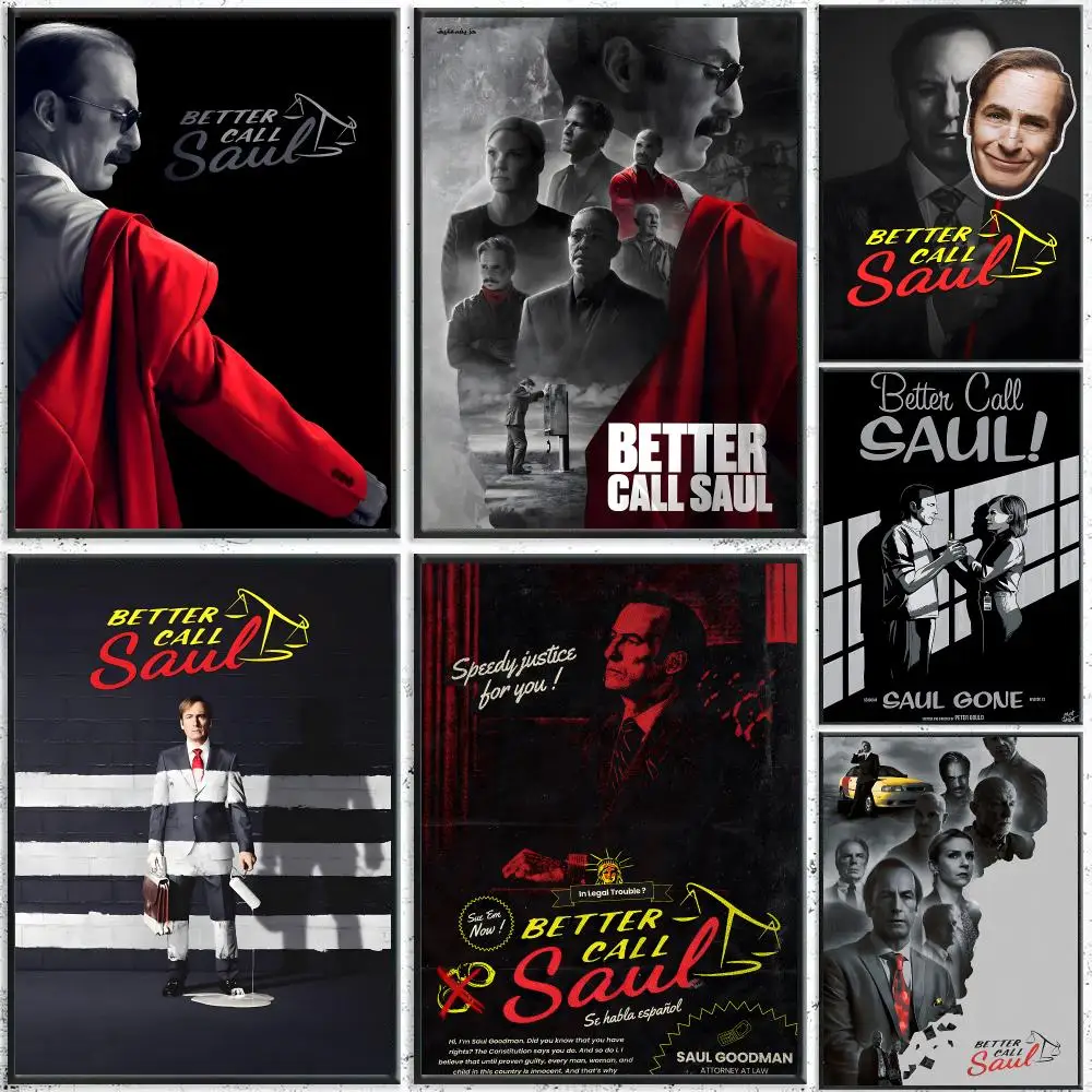 TV Series Better Call Saul Poster Self-Adhesive Waterproof Wall Stickers, Coffee Bar Home Wall Decor