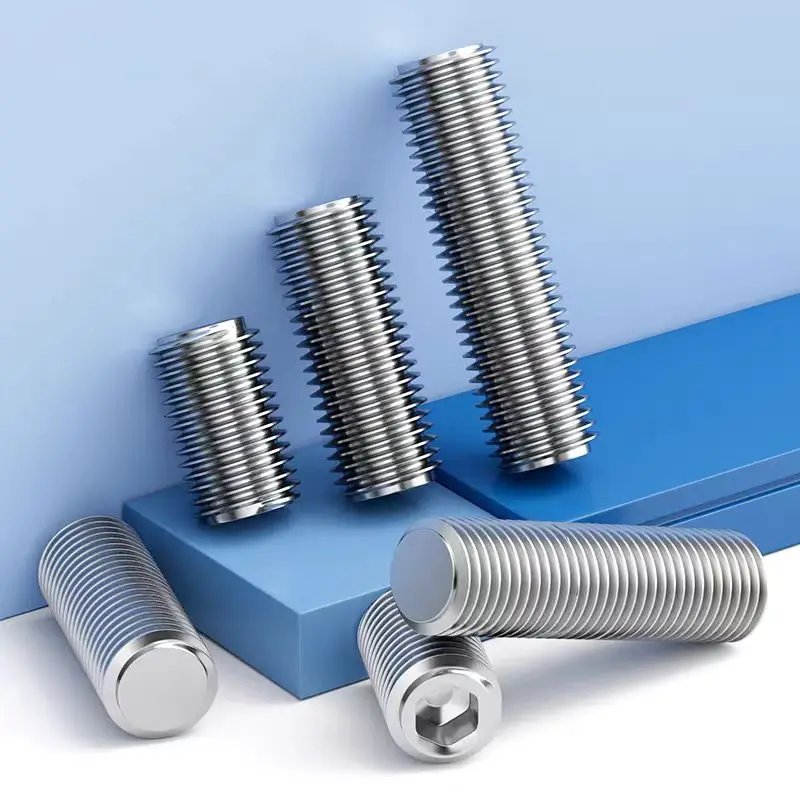 

M12 M16 201 Stainless steel hexagon socket head cap screws ，headless screws, machine flat-point tail-base metric screws