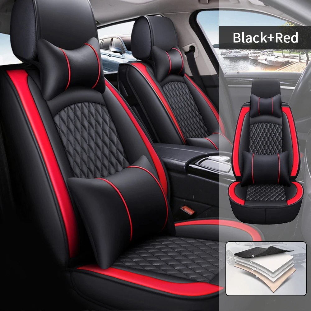 Car Seat Cover Leather For BMW X5 X1 X2 X3 X4 X6 M3 M5 IX1 Waterproof Front Rear Full Set Car Seat Set Auto Protect Accessories