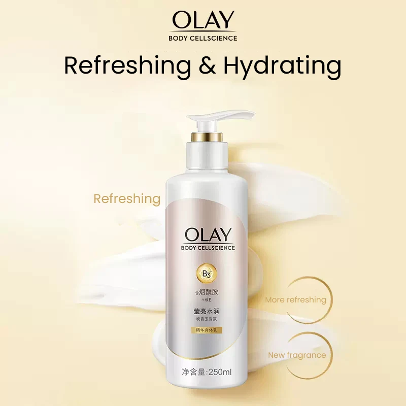 OLAY 바디 셀사이언스 에센스 바디 에멀젼 니코틴아미드 핸드 바디 이중 사용 로션, 보습 및 브라이트닝 토닉, 340ml 