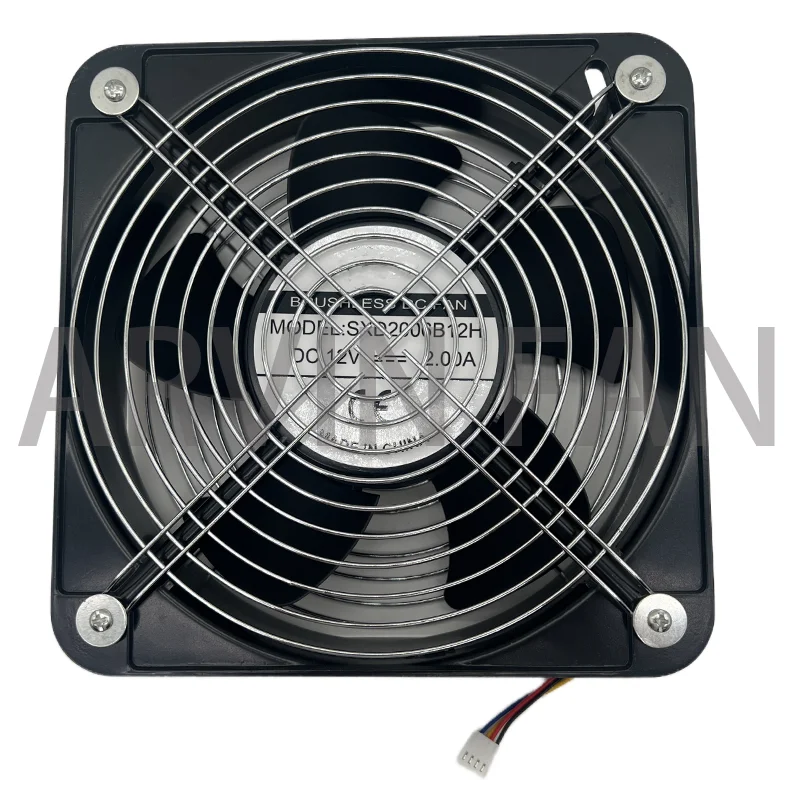 New Large Size 200mm 20060 20cm DC 12V High Air  Flow 540CFM 200X60MM For Vehicle Car EV Charger Station Industrial Cooling Fan