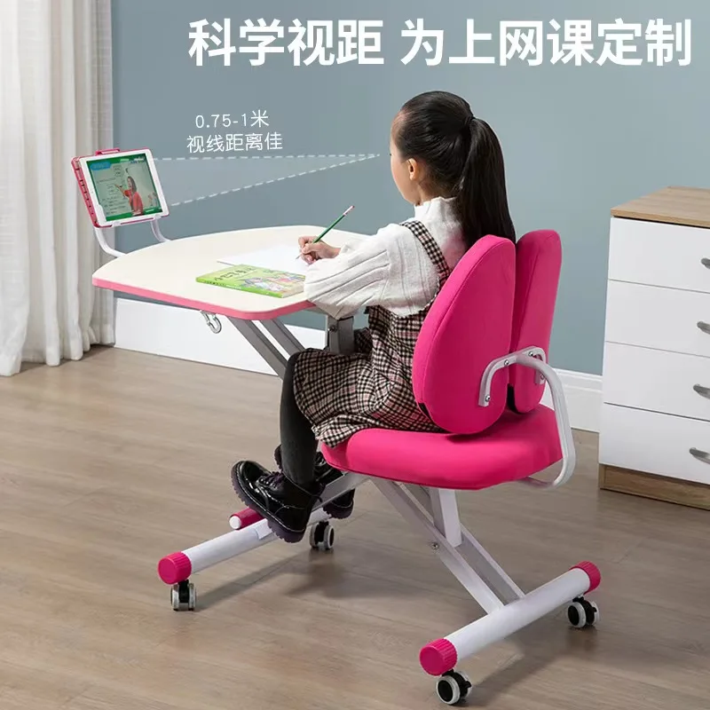 Modern Foldable Plastic Study Table and Chair Set for Bedroom Use