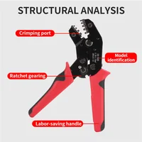Ratcheting Crimping Tool Set For Dupont JST MOLEX Open Barrel,Dupont Molex JST TE Terminals & EPC PCIE SATA Pins SN-58B 4