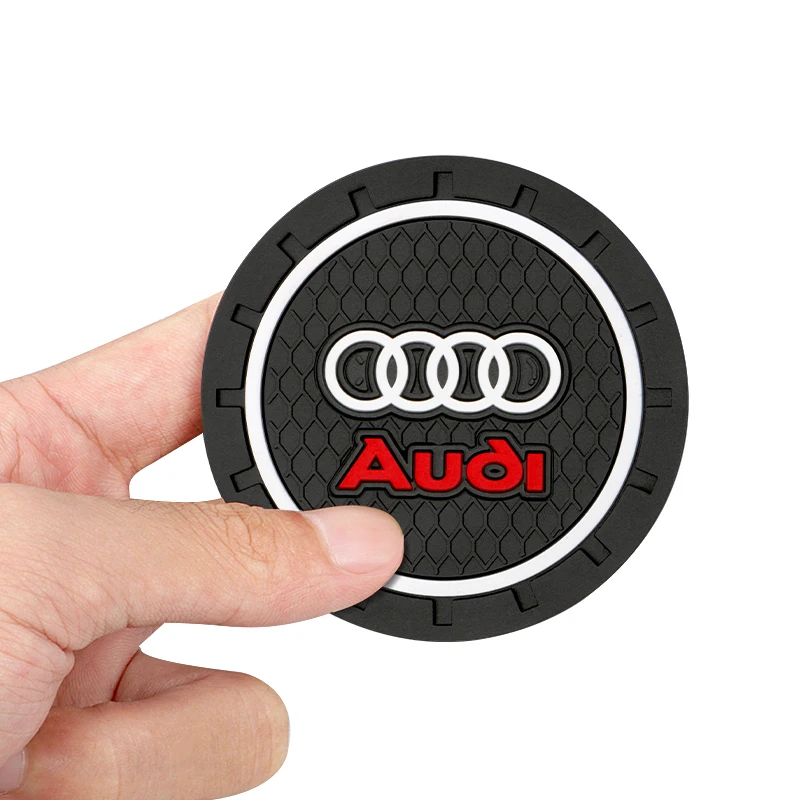 2pcs Car Auto Water Cup Slot Non-Slip Mat Accessories For Audi Sline A4 TT A6 A3 A8 Q3 Q5 Q7 Q8 Car Accessories