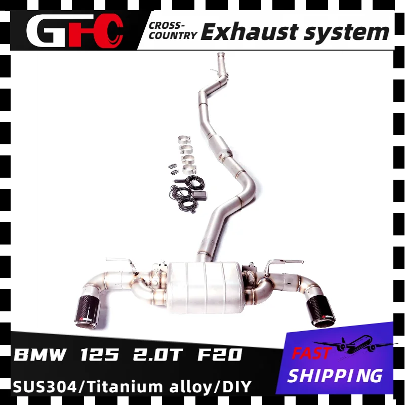 

GFC catback SUS304 high-performance exhaust system with valve muffler, 2 tips.Suitable for 2015 BMW 125 2.0T F20