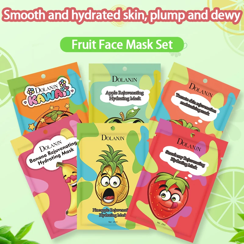 

1/5/10/20Pcs DOLANJN Fruit Strawberry Rejuvenating Moistunzing Mask Facial Mask Deep Hydrating Overnight Mask Beauty Skin Care