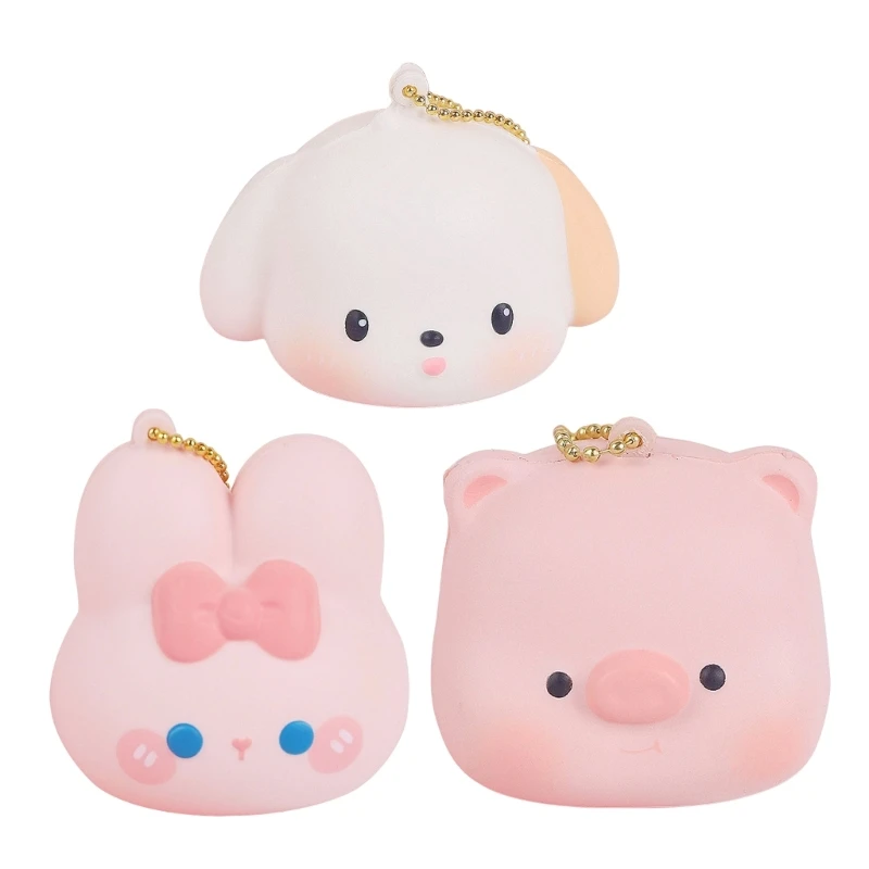 

Piggy Toy Hand Squeeze Mochi Keyring Charm Holding for Kids Anxiety Reduce