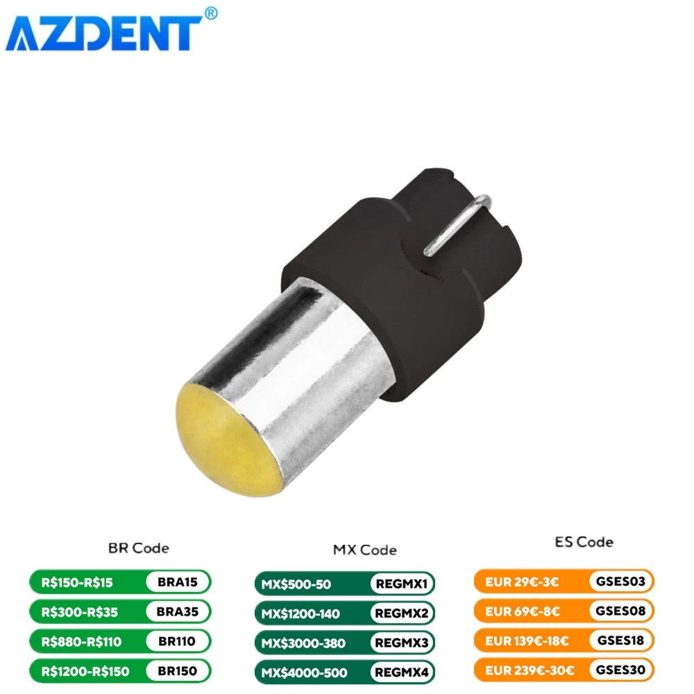 AZDENT Dental LED Żarówka światłowodowa Szybkie złącze rękojeści Szybkozłącze Wysoka jasność