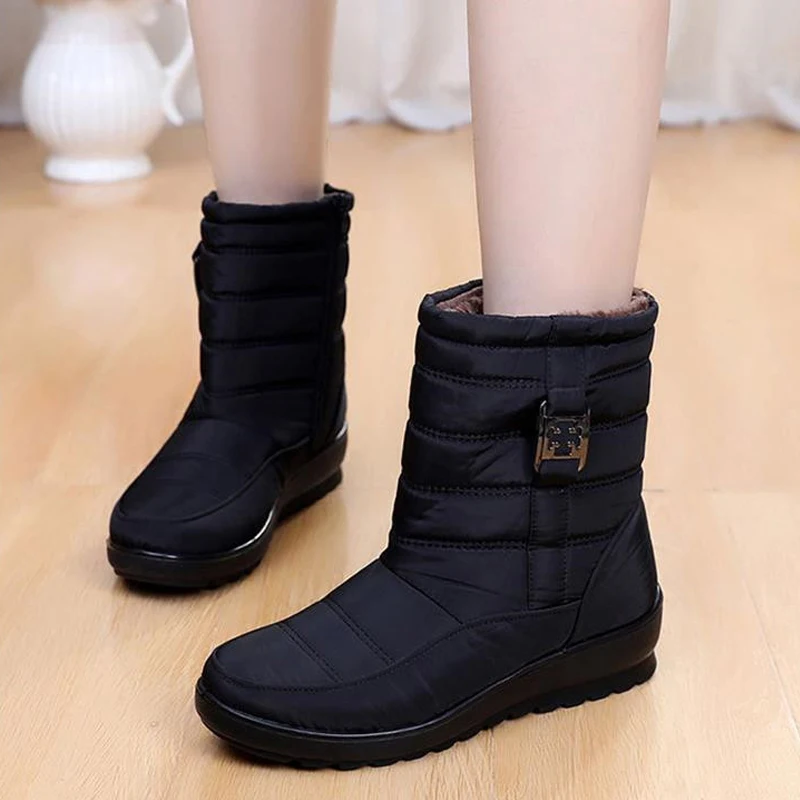 YAERNI Women snowboots winter brandboots waterproof antislip light comfortable warm mother cottonbootsplus size cottonshoesE1873