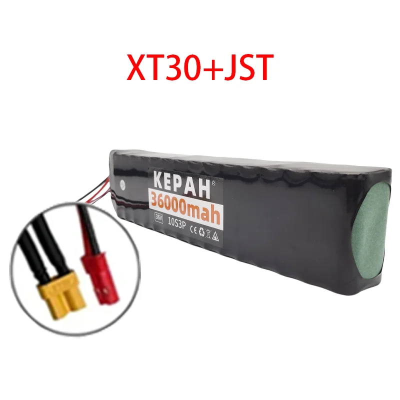 36V 36ah Oplaadbare Lithium Batterij 18650 10S 3P 500W Power Gemodificeerd 36V Elektrische Scooter Batterij Met Bms, Syp Xt60 Jst