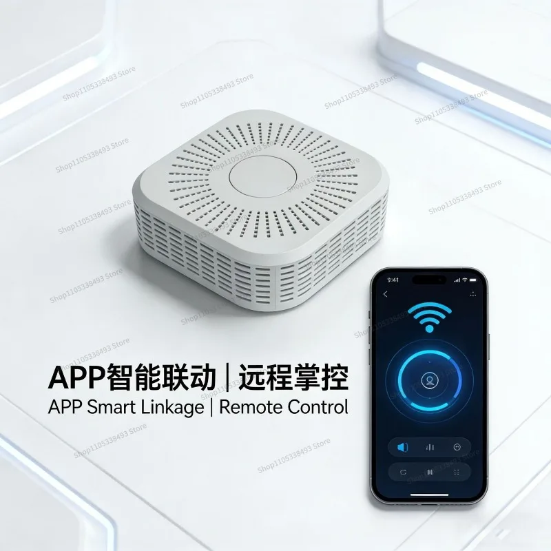 For Smart WiFi/6-in-1 Air Box Detector PM2.5 Formaldehyde VOC Temperature and Humidity CO2