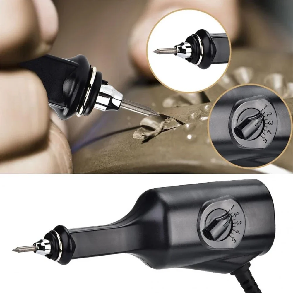 

Best Electric Engraver Jewelry Carving Lettering Pen Metal Wood Engraving Plastic 1pcs Black European Standard