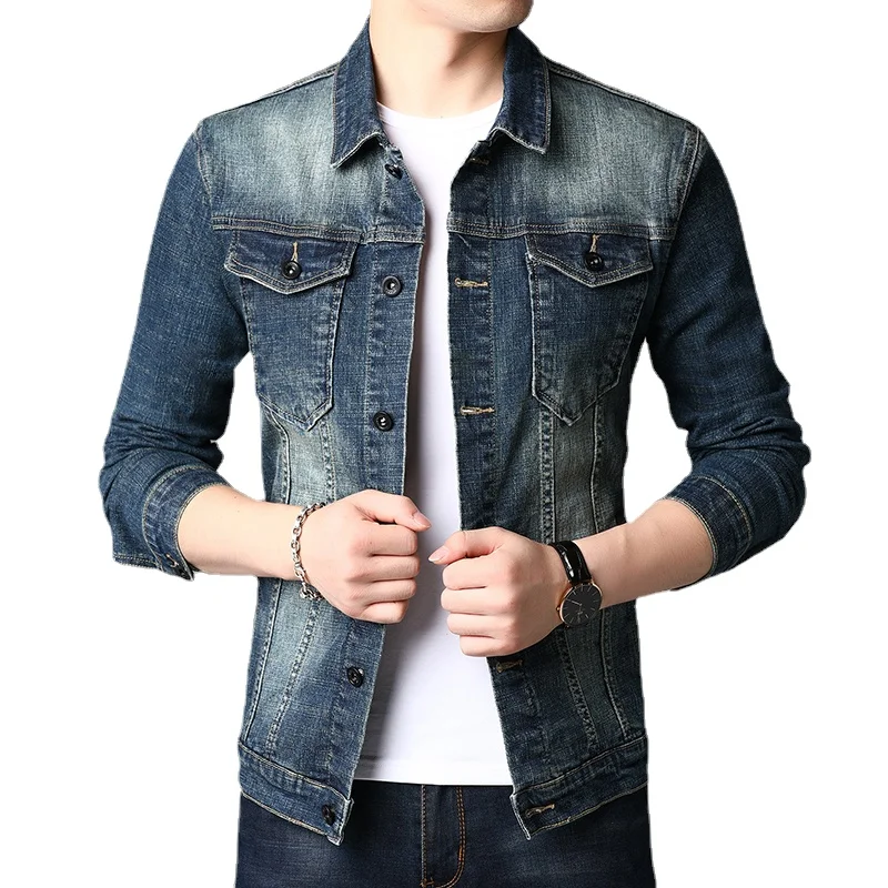 

Nice Men Casual Retro Denim Top Autumn Trend Loose Large Size Denim Jacket Men Tooling Jacket Men's Jean Jacket Harajuku Fringe