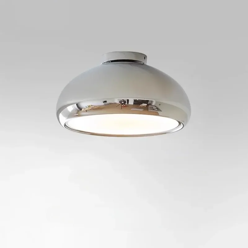 

GHEUVNJ Bread ceiling light, master bedroom room light, French antique light, silver retro creative lighting fixture