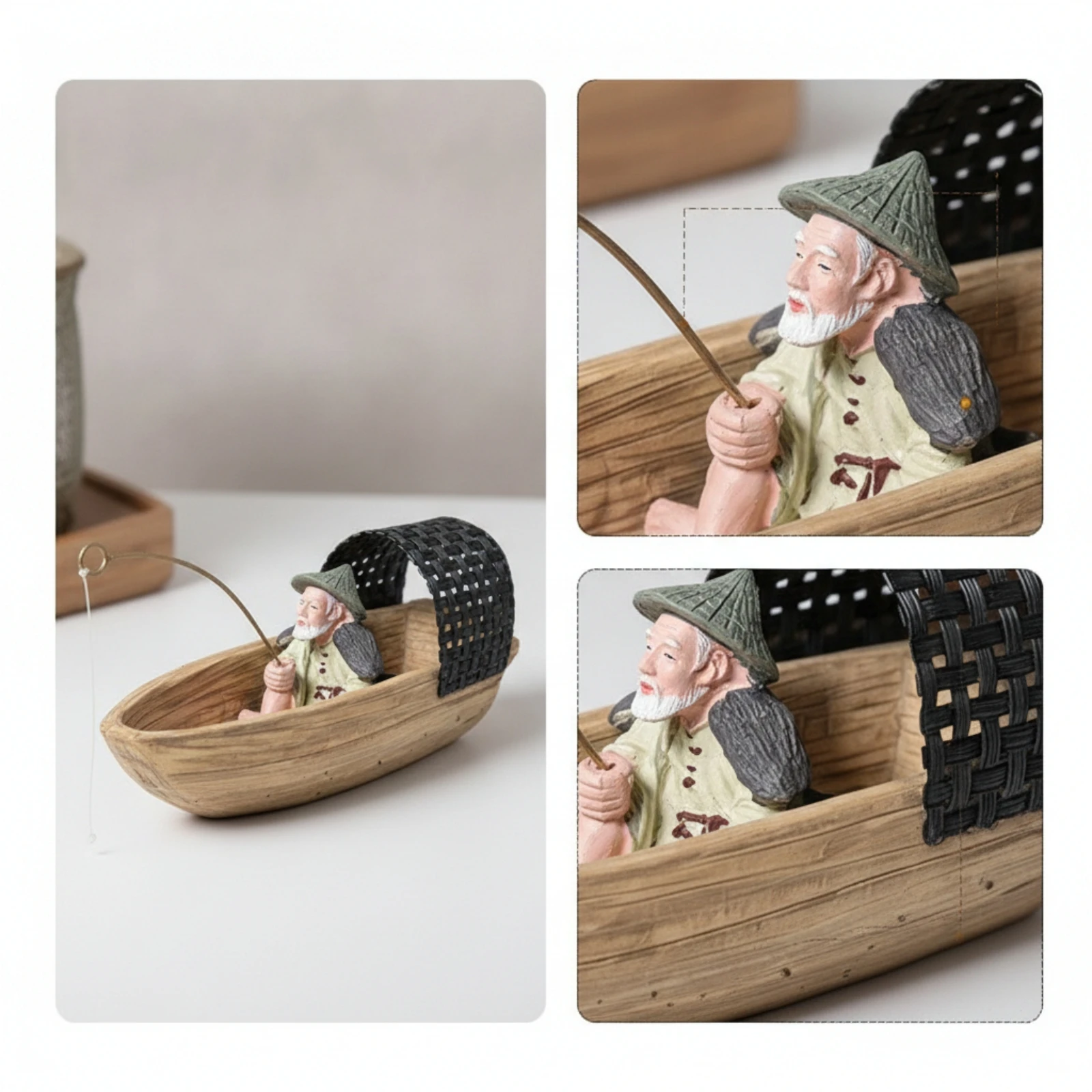 Boat Ornament Miniature Mini Sailboat Model Table Centerpiece Compact Decor Coastal for Tabletop, Aquarium