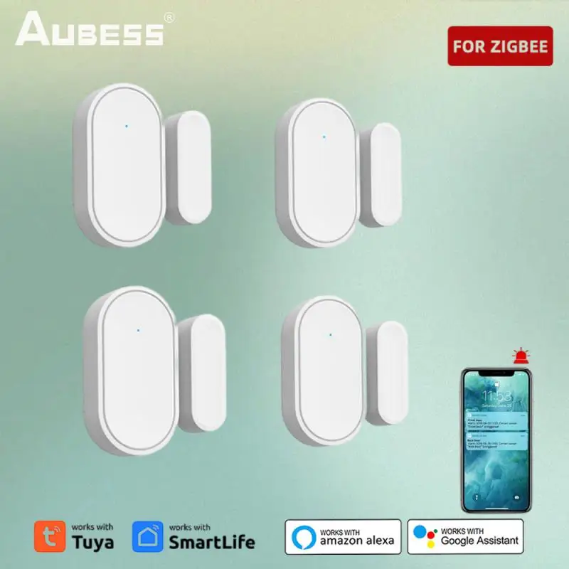 

Tuya WiFi Zigbee Door Window Magnetic Sensor Smart Home Wireless Detectors Automation Security Protection With Alexa Google