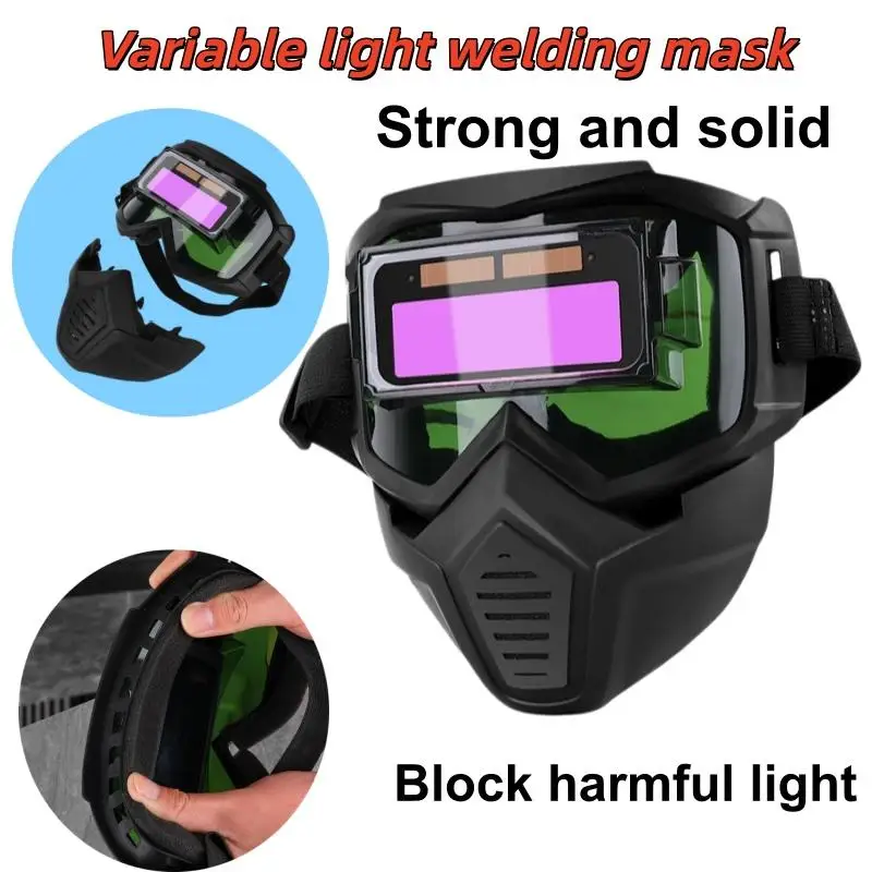 Auto Darkening Welding Face Shield Impact Resistant Wide Viewing Area for Professional Welder Daily Use