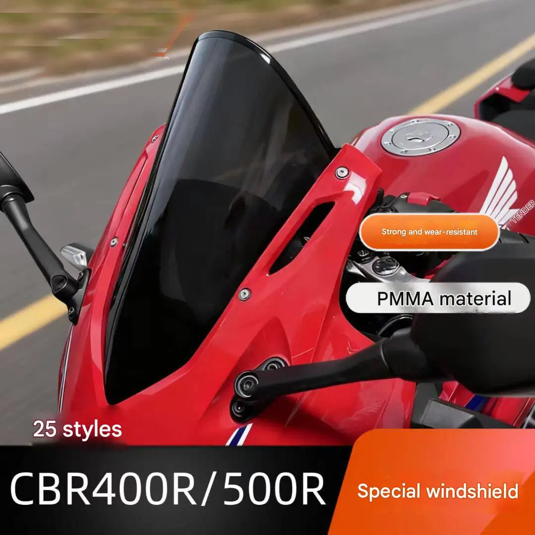 Windscreen Windshield Deflector For Honda CBR400R CBR500R Motorcycle Wind Screen Protector Fairing Modified Accessories Parts