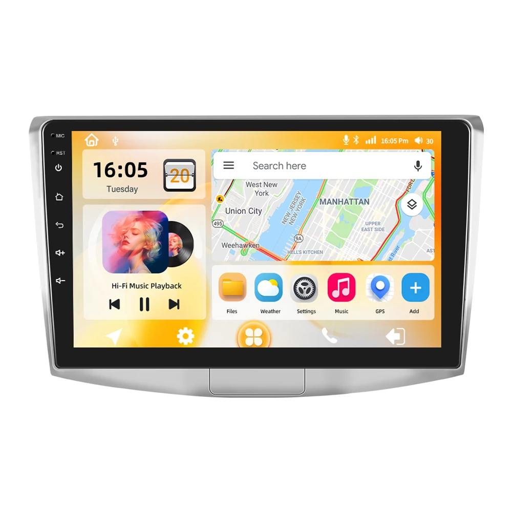 Podofo Carplay 2DIN Android Autoradio Multimedia-Player für Volkswagen Magotan CC PASSAT B7 B6 2010-2014 GPS 4G WIFI FM RDS
